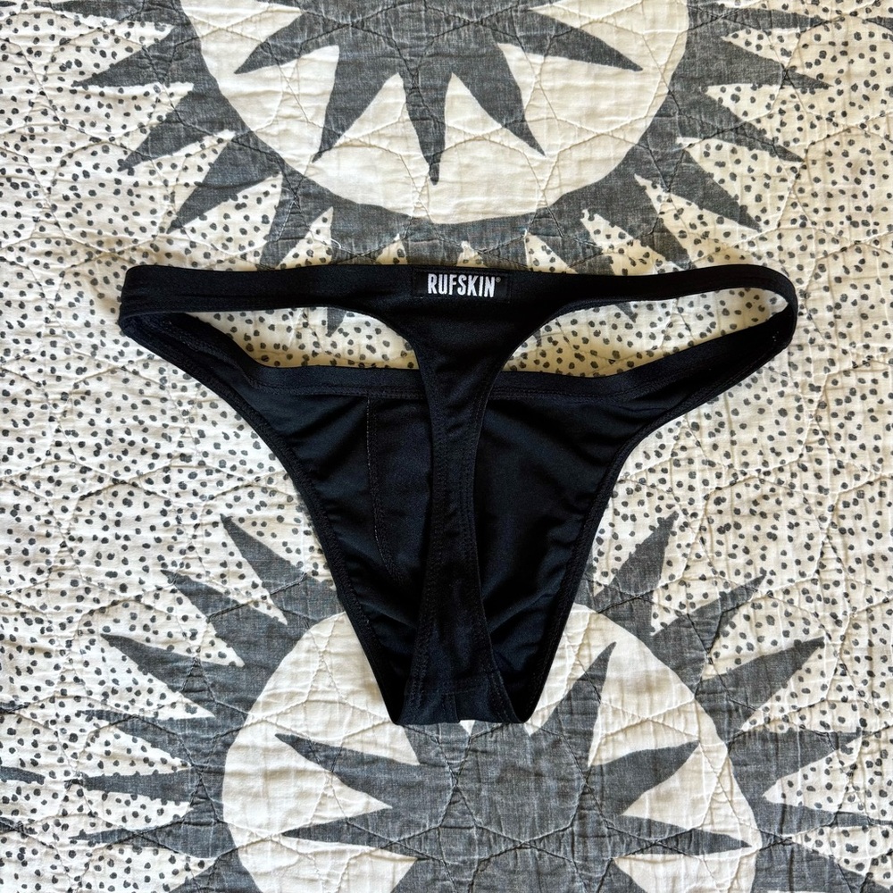 RUFSKIN Black Nylon Thong Speedos